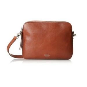 Fossil Brown Leather Sydney Crossbody
